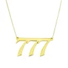 Solid Gold Number Bar Necklace