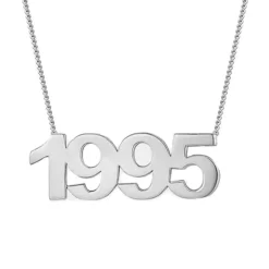 Solid Gold Number Necklace