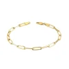 Solid Gold Paper Clip Bracelet