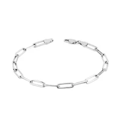 Solid Gold Paper Clip Bracelet