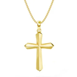 Solid Gold Roman Cross Necklace