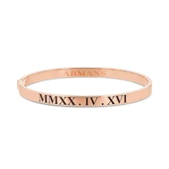 Solid Gold Roman Numeral Bangle