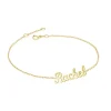Solid Gold Script Name Bracelet