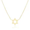 Solid Gold Star of David Necklace
