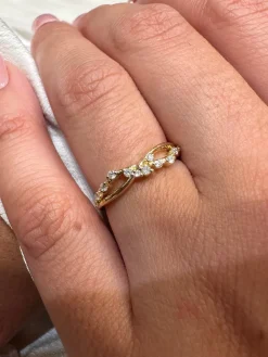 Spaced Diamond Infinity Ring