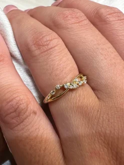 Spaced Diamond Infinity Ring