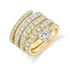 Spiral Heart Diamond Ring