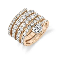 Spiral Heart Diamond Ring