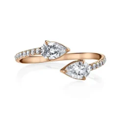Split Pear Lab Grown Diamond Ring