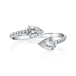 Split Pear Lab Grown Diamond Ring