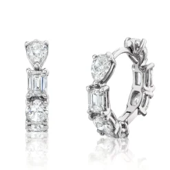 Starlette Mixed Diamond Hoops