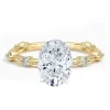 Stepping Stones Oval Lab Grown Engagement Ring