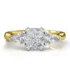 5 Stone Cushion Engagement Ring