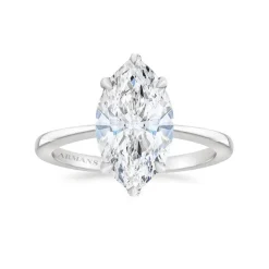Tapered Marquise Engagement Ring