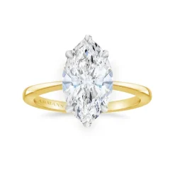 Tapered Marquise Lab Grown Engagement Ring