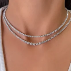 Tapered Tennis Necklace
