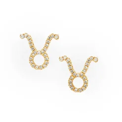 Taurus Diamond Zodiac Studs
