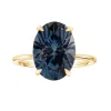 Teal Sapphire Oval Madison Engagement Ring