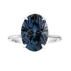 Teal Sapphire Oval Madison Engagement Ring