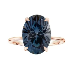 Teal Sapphire Oval Madison Engagement Ring