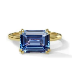 The Martha Lab Grown Blue Sapphire Engagement Ring