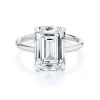 Tiffany Emerald Lab Grown Engagement Ring