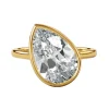 Tilted Pear Bezel Engagement Ring