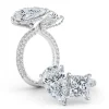 Twin Flame Two Stone Engagement Ring