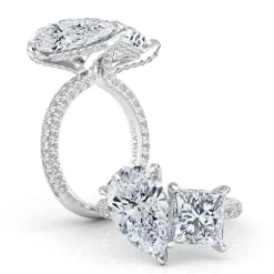 Twin Flame Two Stone Engagement Ring