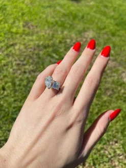 Twin Flame Two Stone Engagement Ring