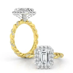 Twist of Fate Emerald Engagement Ring