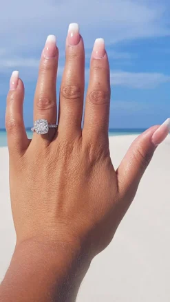 Valeria Cushion Lab Grown Engagement Ring