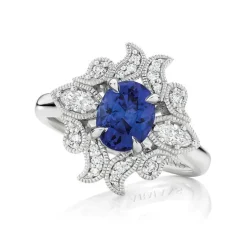 Vintage Blue Sapphire Engagement Ring