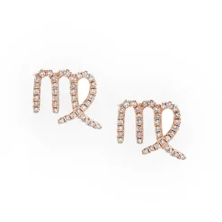 Virgo Diamond Zodiac Studs