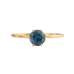 Winona Lab Grown Teal Sapphire Engagement Ring