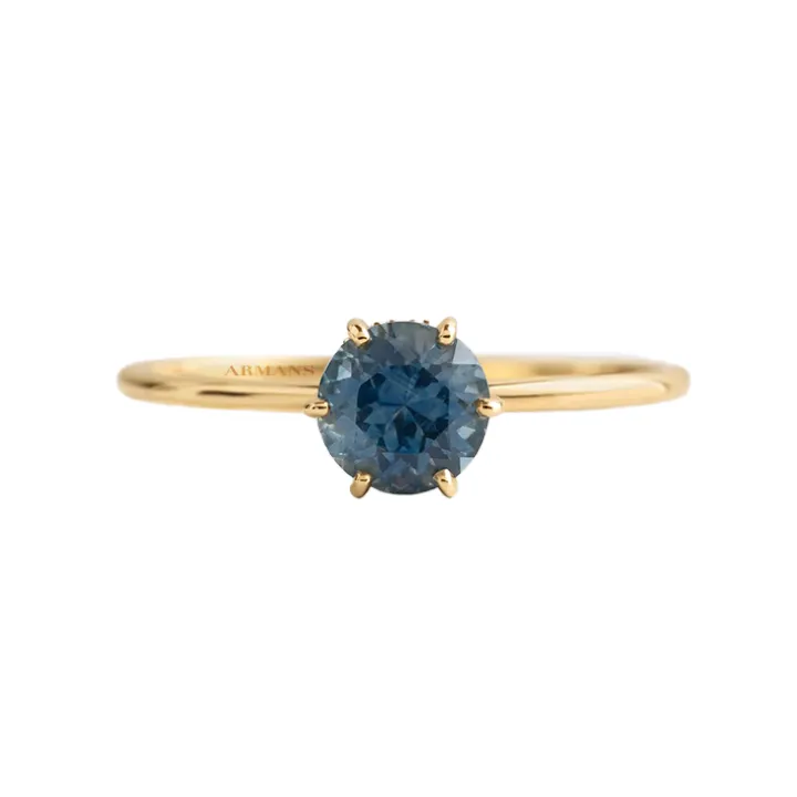 Winona Lab Grown Teal Sapphire Engagement Ring