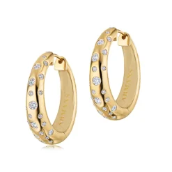 Wondering Diamonds Hoop Earrings