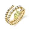 Yellow Diamond Spiral Ring