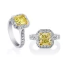 Yellow Halo Engagement Ring